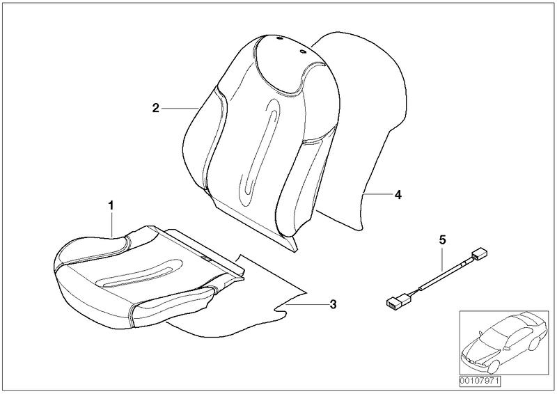 Reference Sport seatback fabric / leather left FDPN PANTHERBLA 52107130083