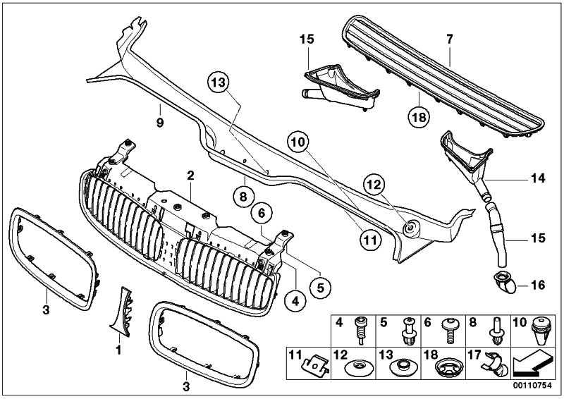 Grille frame front 7 Series 51137037727