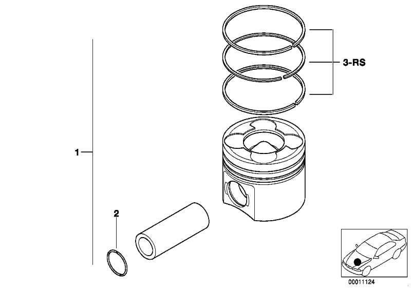 Repair kit piston rings +025 3 Series 5 Series 7 Series X3 X5 X6 ...