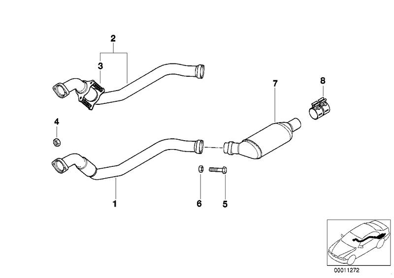 Exhaust pipe 18312246450