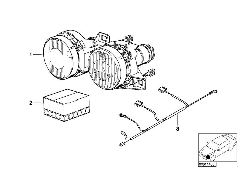 Double headlight adjustable left 63121378359