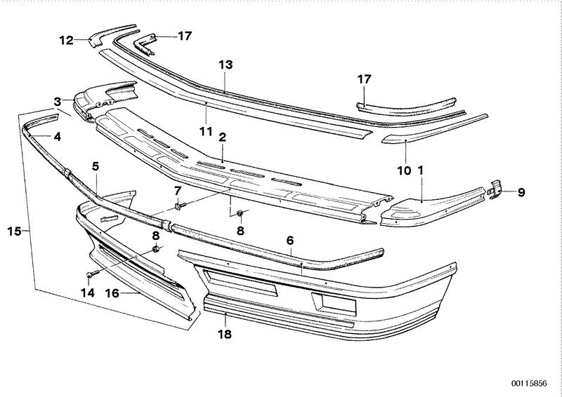 front bumper left 51111867627