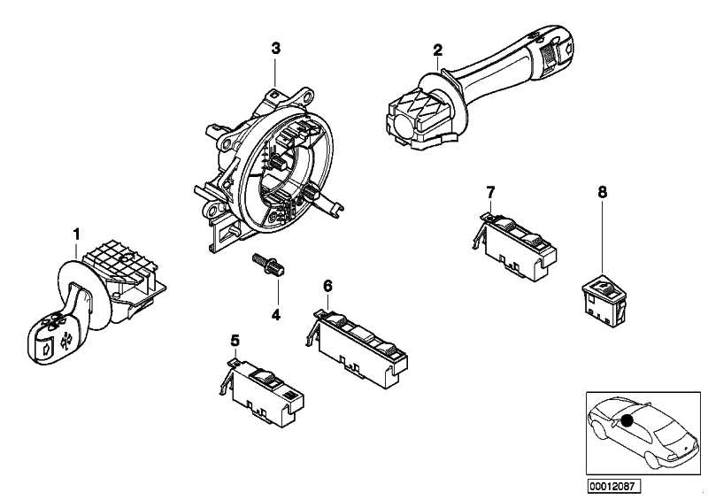 Steering column switch cluster 3 Series 5 Series 7 Series X3 X5 Z4 61318379091