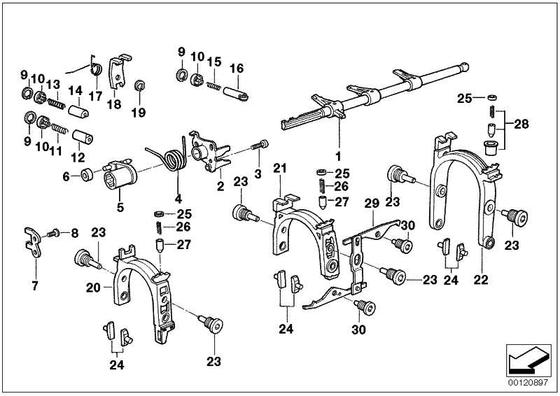 Locking lever 3 Series 5 Series 7 Series X5 Z3 23211224843