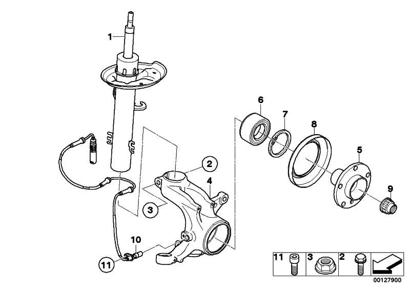 Strut front right SACHS X3 31313453524