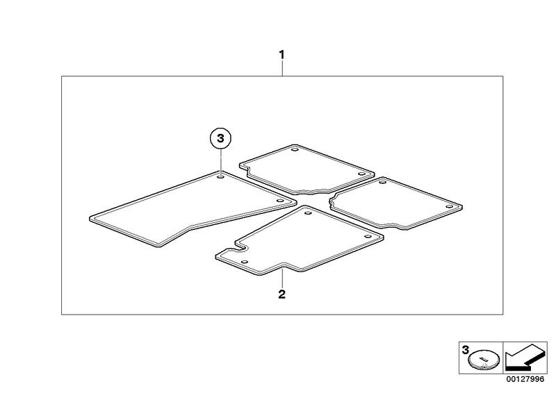 Set of floor mats velor ANTHRAZIT 51479117343