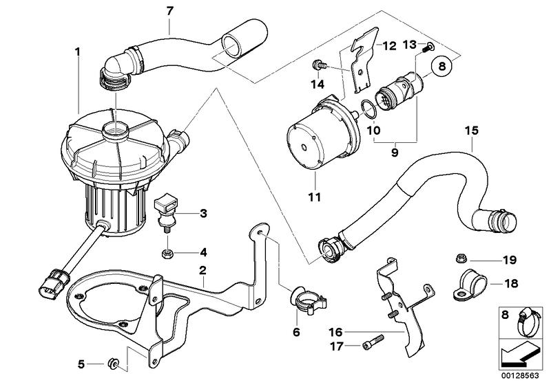 Holder secondary air pump 11727527601