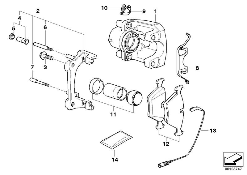 Caliper housing left 34116766557