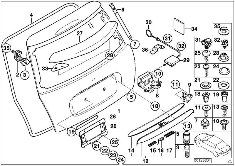 Micro switch button tailgate MINI 51477114536