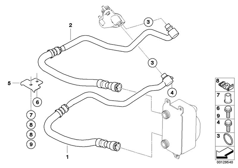 Holder engine oil cooler line 17227528610