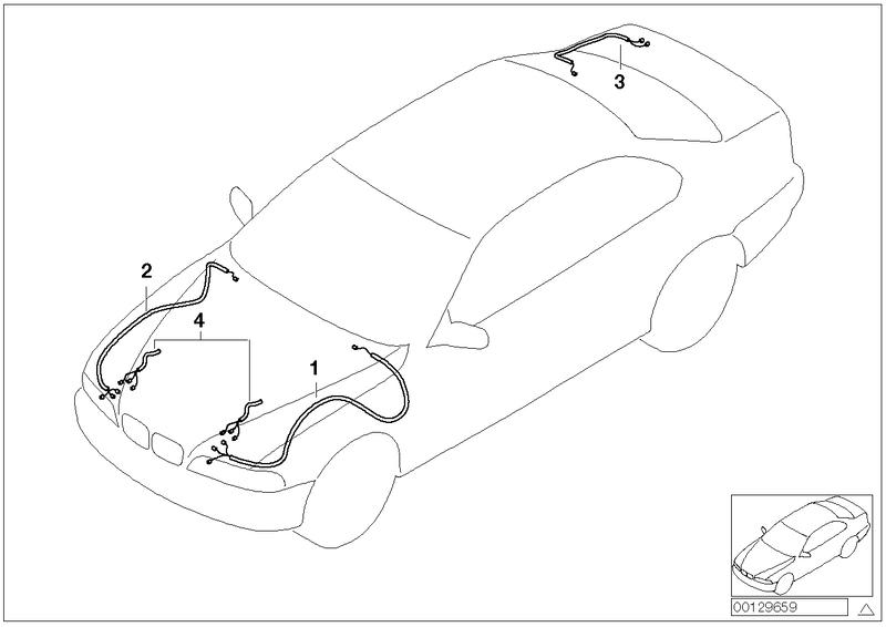 Rep wiring harness front left 61126939293