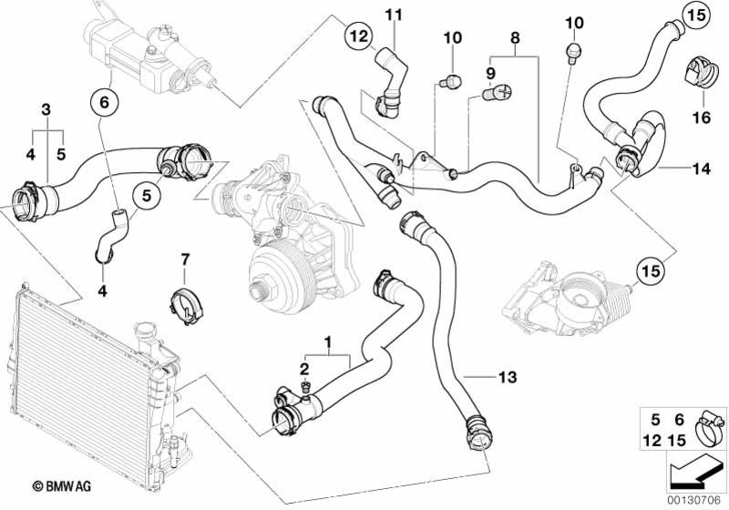 Coolant pipe TRU-08.40.127 - BMW.Click - Spare parts and Accessories