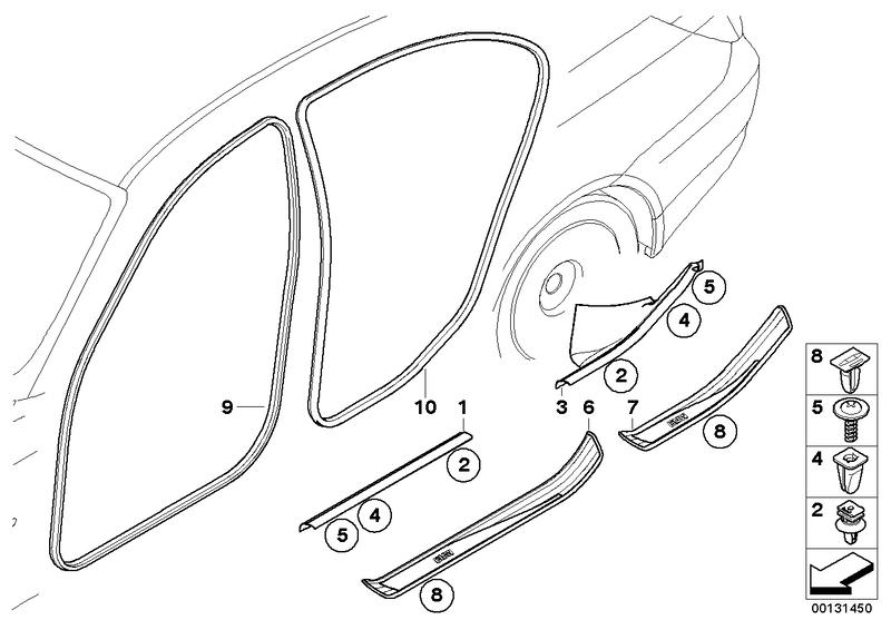 Capping entry inside rear left TRUFFLE BROWN 51477111193