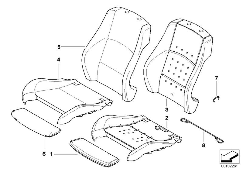 Cover seat fabric / leather ANTHRAZIT 52109155939