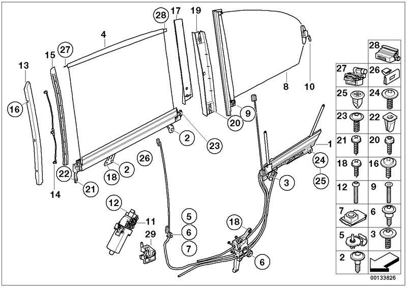 Sliding rear left 51167118231