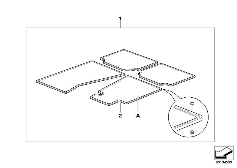 Set of floor mats velor INDIVIDUAL 51477972187