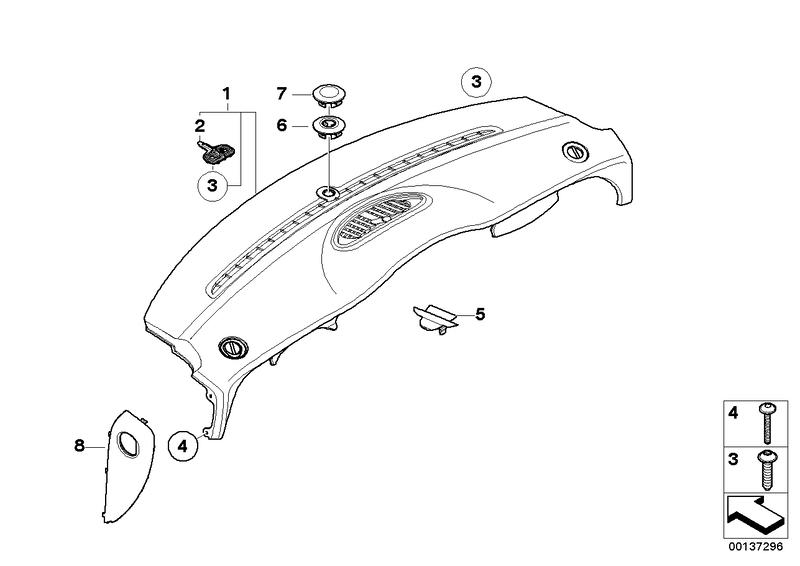 Instrument panel right PANTHER BLACK 51457145638