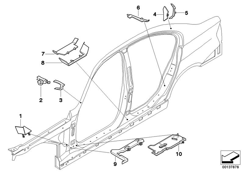 Molding A-pillar down the inside right 41007158660