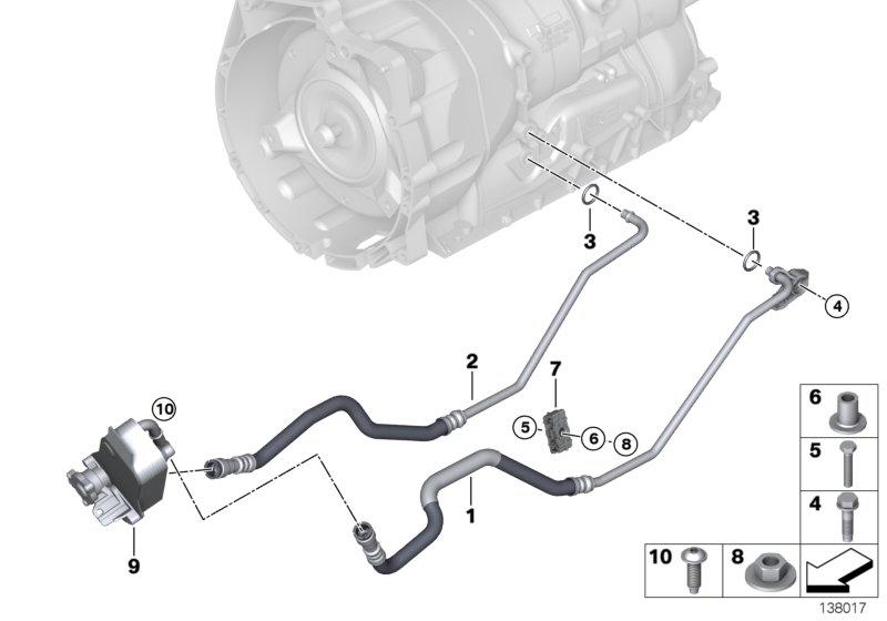 Oil cooler line flow 17228509708