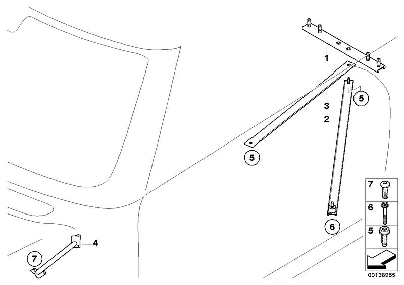 Receiving tension strut 51617113473