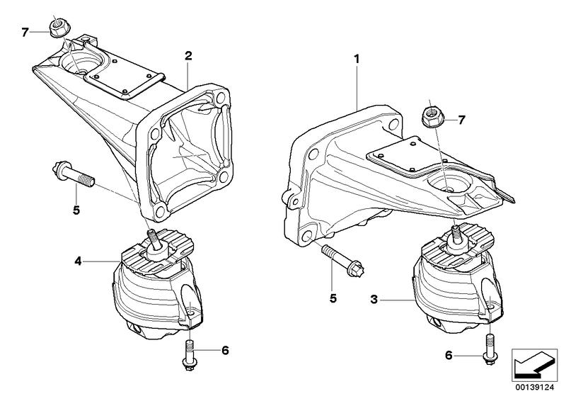 Motor support bracket left 22112282627