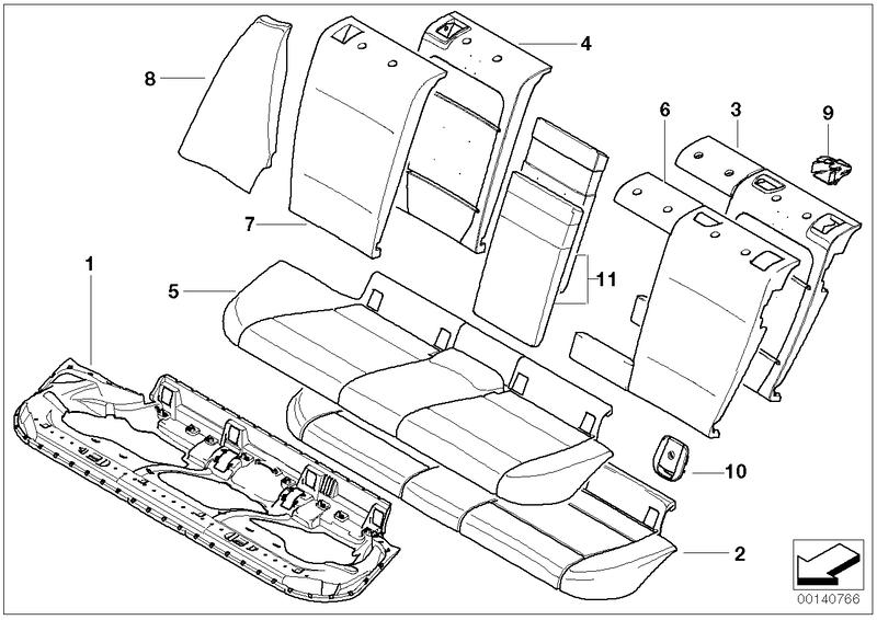 Cover seat fabric ANTHRACITE 52206968770