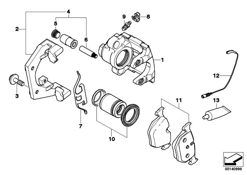 Brake pad wear sensor 5 Series 34356789494