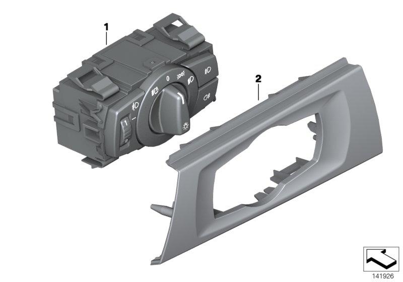 Light control unit PERLGREY CHROM 61319169410