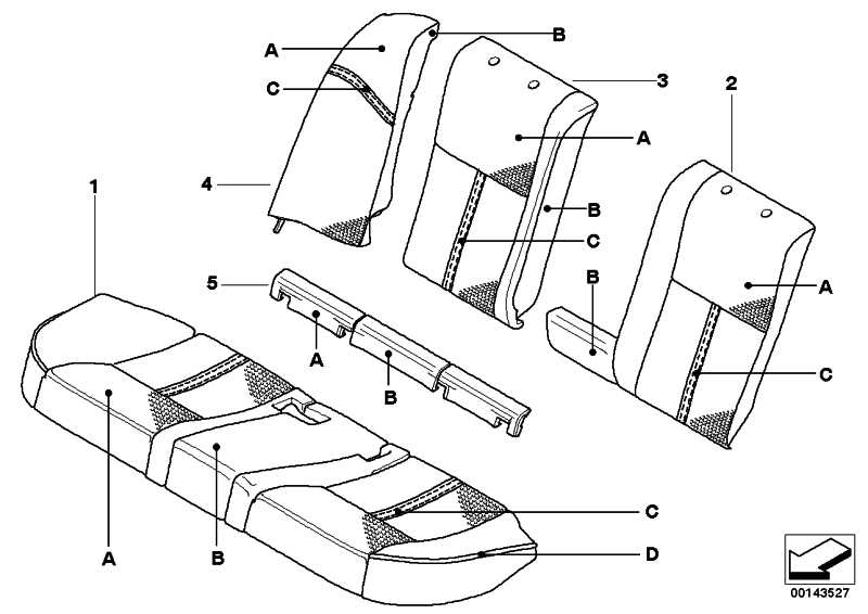 Cover seat leather back INDIVIDUAL 5er 52208029964