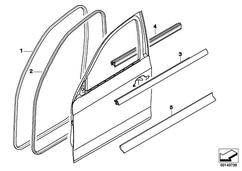 Shaft seal outside Left front door 1 Series 51337066601