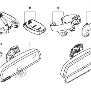 Interior mirror EC / LED / GTO / FLA / Radio 868 MHZ 3 Z4 51169225985