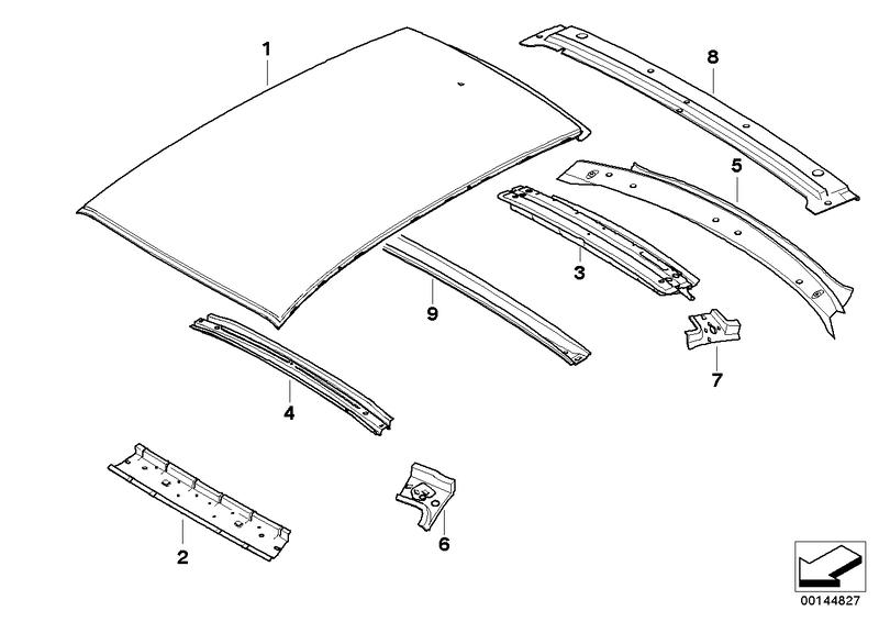 Reinforcing cowl top right 41007168954