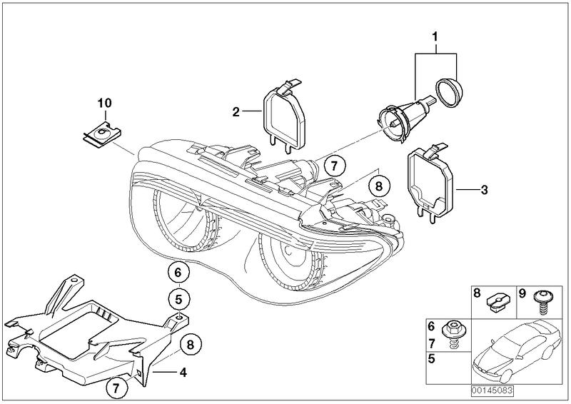 Holders right headlight 63117162090