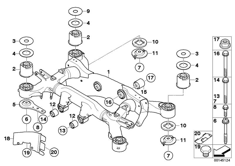 Rubber bearing rear 33176770763