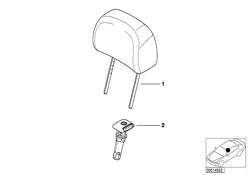 Headrest material anthracite 52107047007