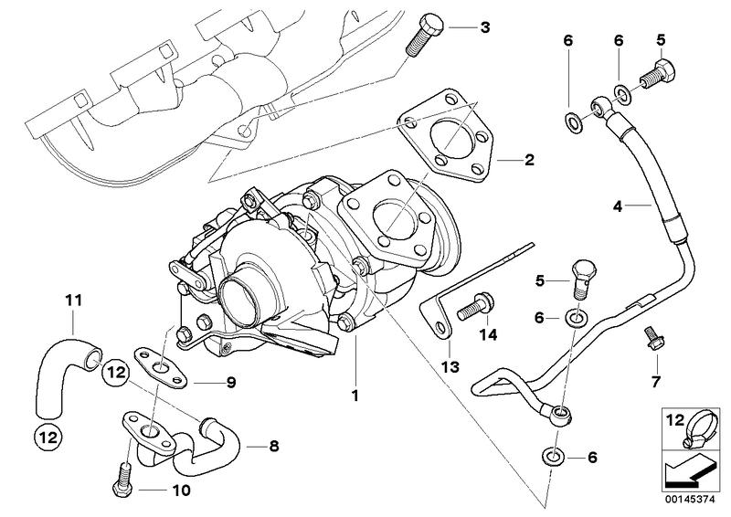 Oil line CYL. 1-4 11427789072