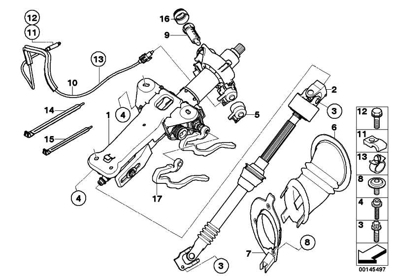 Manually adjustable steering column interlock 32306770701