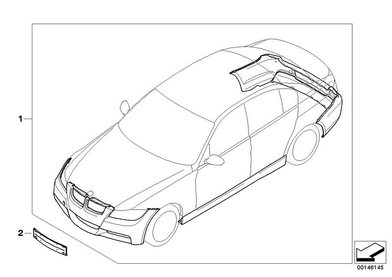 Retrofit kit M aerodynamic package PRIMED 51950409694