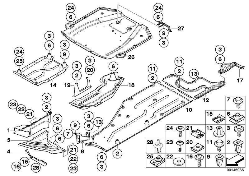 Cover underbody paneling right 51717012792