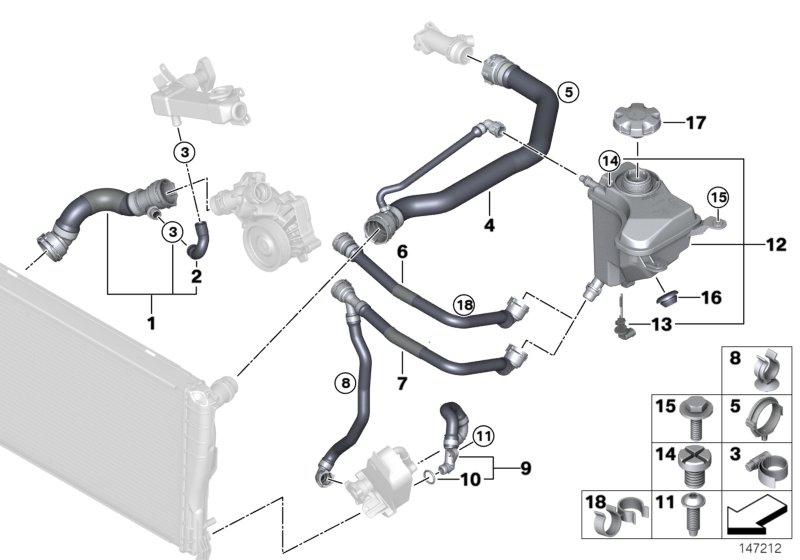 Hose cylinder head cooler Up 17127788881