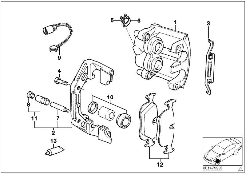 Brake pad set disc brake ATE 13.0460-7183.2