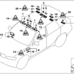 Lens interior reading light rear BLACK X3 X5 63316974430