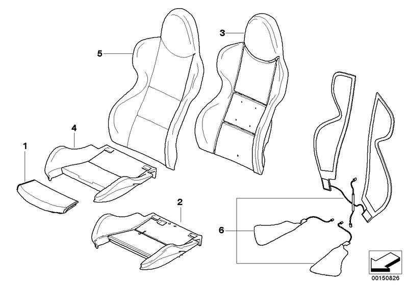 Cover seat leather left Imola Red 52108040723