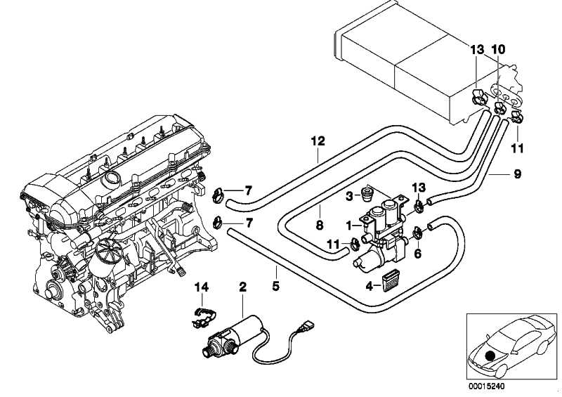 Hose motor-forward auxiliary water pump 5 Series 64218391003