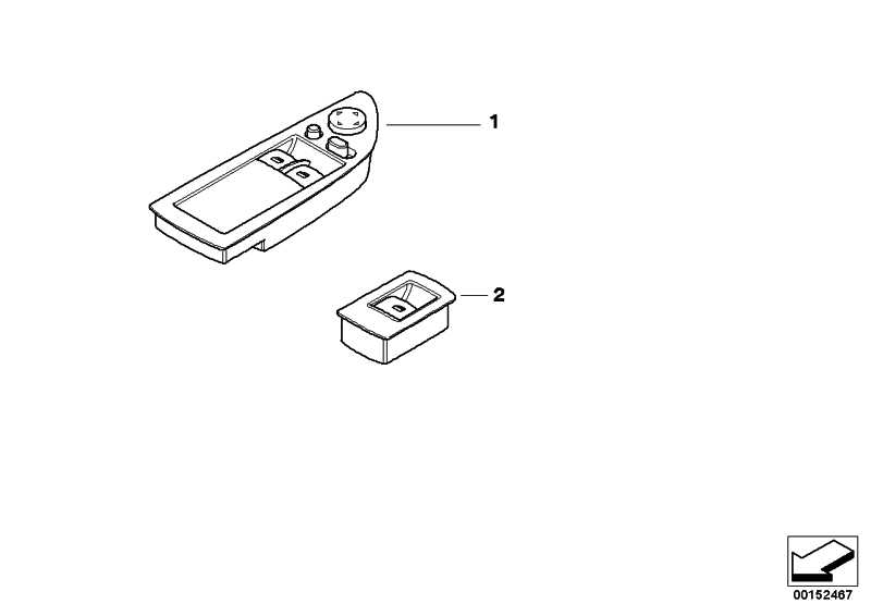 Switch window driver's side BLACK 3 61319217350