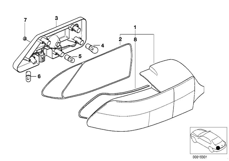 Bulb holder left for white indicator 63212695119