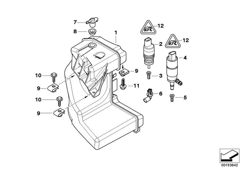 Container headlight washer system 61677892700