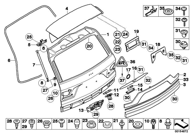 Gas spring tailgate X3 51243400379