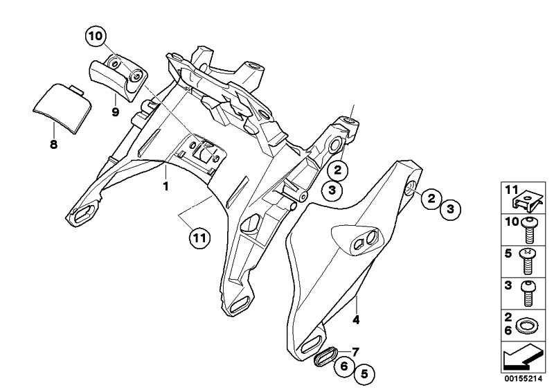 Combined aperture bracket right METALLIC 2 52517704136 - BMW.Click ...