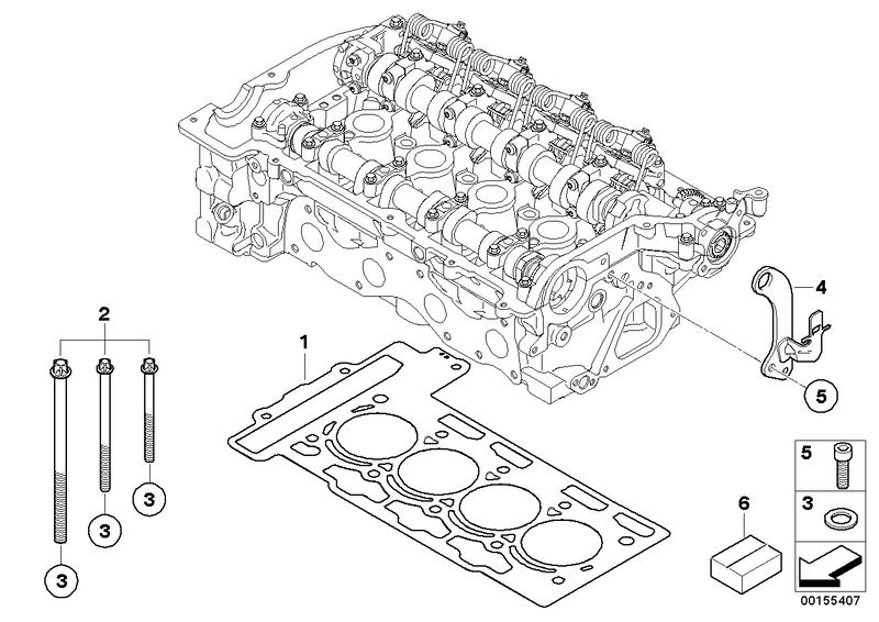 Dichtungssatz cylinder head free of asbestos 11120427689